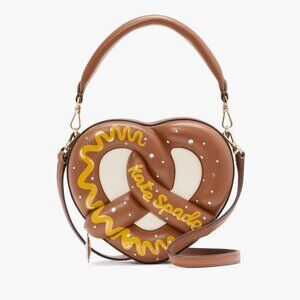 NEW kate spade 3D Pretzel Big Apple Embellished Puffy Novelty Crossbody Bag NWT